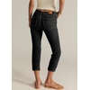 image:imageSidefeel Womens Capri Jeans Mid Rise Skinny Stretchy Front Seam Capri Leggings Denim PantsBlack