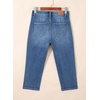 image:imageSidefeel Womens Capri Jeans Mid Rise Skinny Stretchy Front Seam Capri Leggings Denim PantsBlue