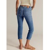 image:imageSidefeel Womens Capri Jeans Mid Rise Skinny Stretchy Front Seam Capri Leggings Denim PantsBlue
