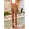 image:imageSidefeel Womens Capri Jeans Mid Rise Skinny Stretchy Front Seam Capri Leggings Denim PantsBrown