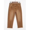 image:imageSidefeel Womens Capri Jeans Mid Rise Skinny Stretchy Front Seam Capri Leggings Denim PantsBrown