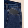 image:imageSidefeel Womens Capri Jeans Mid Rise Skinny Stretchy Front Seam Capri Leggings Denim PantsDark Blue