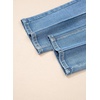 image:imageSidefeel Womens Capri Jeans Mid Rise Skinny Stretchy Front Seam Capri Leggings Denim PantsLight Blue