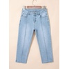 image:imageSidefeel Womens Capri Jeans Mid Rise Skinny Stretchy Front Seam Capri Leggings Denim PantsSky Blue