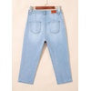 image:imageSidefeel Womens Capri Jeans Mid Rise Skinny Stretchy Front Seam Capri Leggings Denim PantsSky Blue
