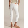 image:imageSidefeel Womens Capri Jeans Mid Rise Skinny Stretchy Front Seam Capri Leggings Denim PantsWhite