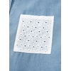 image:imageSidefeel Womens Denim Shirt Button Down Long Sleeve Jean Shirt Shackt with Lace Pocket Denim TopIceland Blue