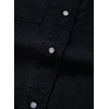 image:imageSidefeel Womens Denim Shirts Button Down Jean Shacket Spring Outfit 2025 Long Sleeve Chambray Blouse TopBlack