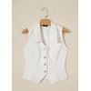 image:imageSidefeel Womens Denim Vest Lapel Sleeveless Button Down Crop Trendy Cowgirl Outfit Jean Vest TopWhite