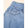 image:imageSidefeel Womens Drawstring Jeans Wide Leg High Waisted Baggy Stretchy Elastic Waist Sweatpant JeansSky Blue