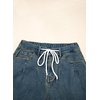 image:imageSidefeel Womens Drawstring Jeans Wide Leg High Waisted Baggy Stretchy Elastic Waist Sweatpant JeansVintage Blue