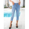 image:imageSidefeel Womens High Waist Jeans Stretchy Skinny Button Down Distressed Cropped Denim Pants with PocketsIceland Blue