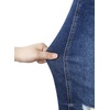 image:imageSidefeel Womens High Waisted Boyfriend Jeans Trendy Ripped Straight Leg Raw Hem Stretchy Ankle Denim PantsBluing