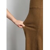image:imageSidefeel Womens High Waisted Jeans Stretchy Seamed Wide Leg Denim Pants with PocketsBrown