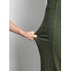 image:imageSidefeel Womens High Waisted Jeans Stretchy Seamed Wide Leg Denim Pants with PocketsGreen