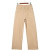 image:imageSidefeel Womens High Waisted Jeans Stretchy Seamed Wide Leg Denim Pants with PocketsKhaki