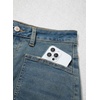 image:imageSidefeel Womens Jean Shorts Casual Summer High Waisted Stretchy Raw Hem Denim Shorts with PocketsStone Blue