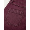 image:imageSidefeel Womens Jean Shorts High Waisted Stretchy Button Fly Folded Hem Trendy Casual Summer Bermuda ShortsBurgundy