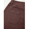 image:imageSidefeel Womens Jean Shorts High Waisted Stretchy Button Fly Folded Hem Trendy Casual Summer Bermuda ShortsCoffee