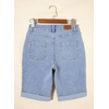 image:imageSidefeel Womens Jean Shorts High Waisted Stretchy Button Fly Folded Hem Trendy Casual Summer Bermuda ShortsIceland Blue