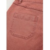 image:imageSidefeel Womens Jean Shorts High Waisted Stretchy Button Fly Folded Hem Trendy Casual Summer Bermuda ShortsMineral Red