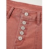 image:imageSidefeel Womens Jean Shorts High Waisted Stretchy Button Fly Folded Hem Trendy Casual Summer Bermuda ShortsMineral Red