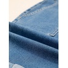 image:imageSidefeel Womens Jean Shorts High Waisted Stretchy Button Fly Folded Hem Trendy Casual Summer Bermuda ShortsVintage Blue