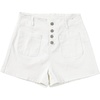 image:imageSidefeel Womens Jean Shorts High Waisted Stretchy Button Fly Summer Denim Shorts with Pockets White Size 6