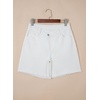 image:imageSidefeel Womens Jean Shorts High Waisted Stretchy Raw Hem Denim Summer ShortsWhite