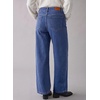 image:imageSidefeel Womens Jeans High Waisted Stretchy Wide Leg Jeans Trendy Seamed Front Baggy Loose Denim Pants with PocketsBlue