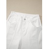 image:imageSidefeel Womens Jeans High Waisted Stretchy Wide Leg Jeans Trendy Seamed Front Baggy Loose Denim Pants with PocketsCream White