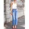 image:imageSidefeel Womens Jeans Mid Rise Stretchy Wide Leg Baggy Jeans Trendy Loose Boyfriend Zimbaplatinum Ankle Denim PantsLight Blue