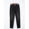 image:imageSidefeel Womens Skinny Jeans Straight Leg High Waisted Stretchy Ankle Denim Pants with Patch PocketsBlack