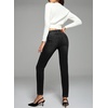 image:imageSidefeel Womens Skinny Jeans Straight Leg High Waisted Stretchy Ankle Denim Pants with Patch PocketsBlack