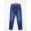 image:imageSidefeel Womens Skinny Jeans Straight Leg High Waisted Stretchy Ankle Denim Pants with Patch PocketsBlue