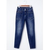 image:imageSidefeel Womens Skinny Jeans Straight Leg High Waisted Stretchy Ankle Denim Pants with Patch PocketsDark Blue