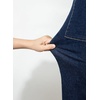 image:imageSidefeel Womens Wide Leg Baggy Capri Jeans High Waisted Straight Leg Stretchy Raw Hem Cropped Denim Pants with PocketsBluing
