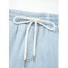 image:imageSidefeel Womens Wide Leg Baggy Jeans High Waisted Elastic Waist Loose Fit Drawstring Long Denim PantsBeau Blue