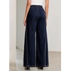 image:imageSidefeel Womens Wide Leg Baggy Jeans High Waisted Elastic Waist Loose Fit Drawstring Long Denim PantsBluing