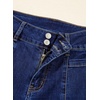 image:imageSidefeel Womens Wide Leg Baggy Jeans High Waisted Tummy Control Stretchy Loose Fit Ankle Denim JeansBluing