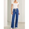 image:imageSidefeel Womens Wide Leg Jeans High Waisted Elastic Stretchy Trendy Drawstring Baggy Pull On Denim Pants with Oversized FitLight Blue