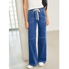 image:imageSidefeel Womens Wide Leg Jeans High Waisted Elastic Stretchy Trendy Drawstring Baggy Pull On Denim Pants with Oversized FitLight Blue