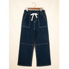 image:imageSidefeel Womens Wide Leg Jeans High Waisted Elastic Stretchy Trendy Drawstring Baggy Pull On Denim Pants with Oversized FitVintage Blue