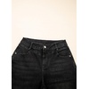 image:imageSidefeel Womens Wide Leg Jeans High Waisted Straight Leg Stretchy Denim Pants with PocketsBlack