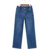 image:imageSidefeel Womens Wide Leg Jeans High Waisted Straight Leg Stretchy Denim Pants with PocketsDark Blue