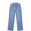 image:imageSidefeel Womens Wide Leg Jeans High Waisted Straight Leg Stretchy Denim Pants with PocketsIceland Blue