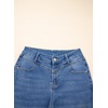 image:imageSidefeel Womens Wide Leg Jeans High Waisted Straight Leg Stretchy Denim Pants with PocketsLight Blue