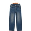 image:imageSidefeel Womens Wide Leg Jeans High Waisted Straight Leg Stretchy Denim Pants with PocketsReal Teal