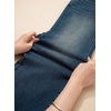 image:imageSidefeel Womens Wide Leg Jeans High Waisted Straight Leg Stretchy Denim Pants with PocketsReal Teal