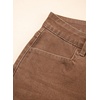 image:imageSidefeel Womens Wide Leg Jeans High Waisted Straight Leg Stretchy Trendy Button Fly Raw Hem Denim PantsBrown